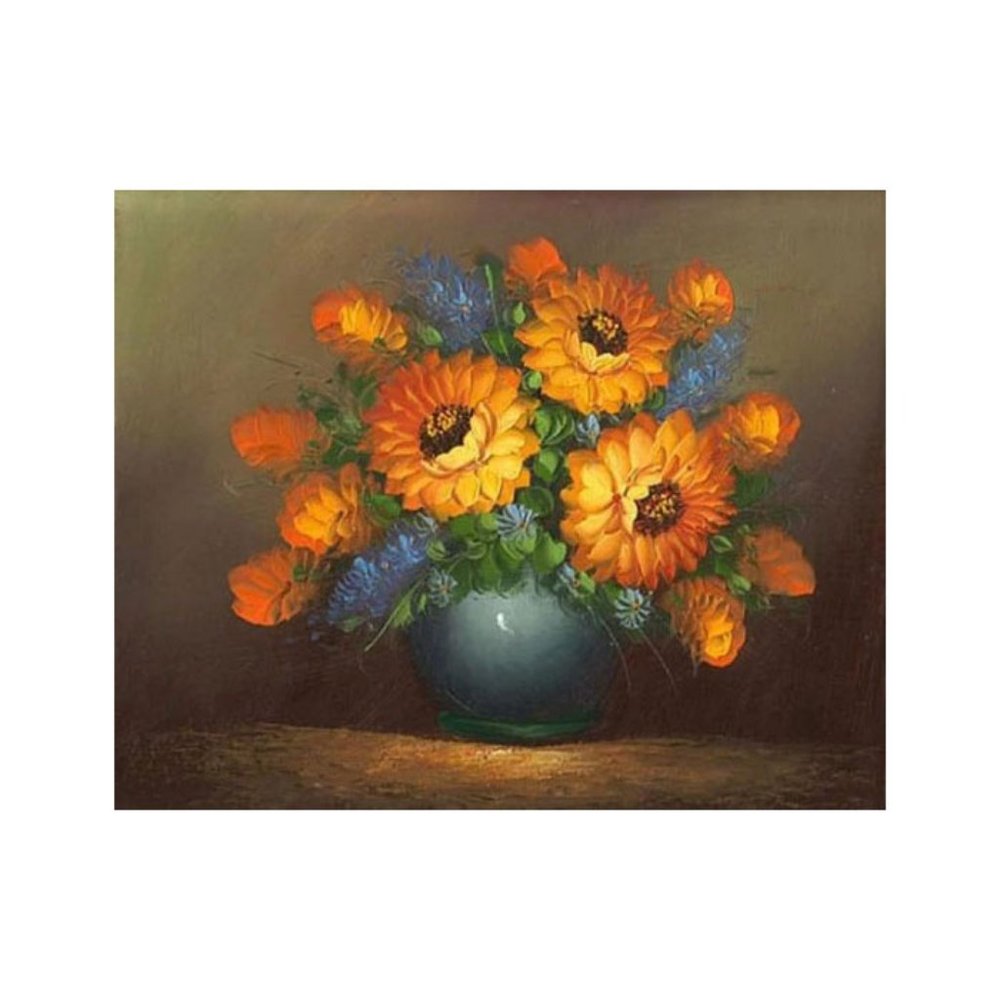 Tigerstars Oil Painting Of Bouquet Of Chrysanthemums